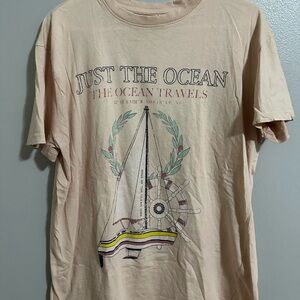 Light pink Modish Rebel, Just The Ocean Graphic T-Shirt
